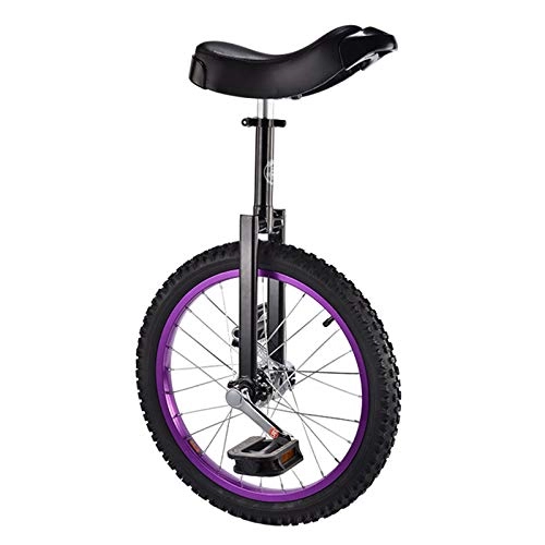 Unicycles : MXSXN Uni CyclePurple Unicycle Children's Unicycle 16 / 18 Inch Unicycle for Adults / Beginner / Men Male And Female Adults / Children for Trek Fitness Exercise, 16