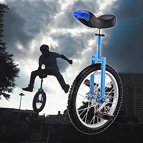 Unicycles : OHKKSD 20inch Unicycles with Handles - Adults / Heavy Duty People / Professionals, Outdoor Large Wheel Unicycle with Fat Tire And Adjustable Saddle, Outdoor Sports Exercise Bike Bicycle for Adult