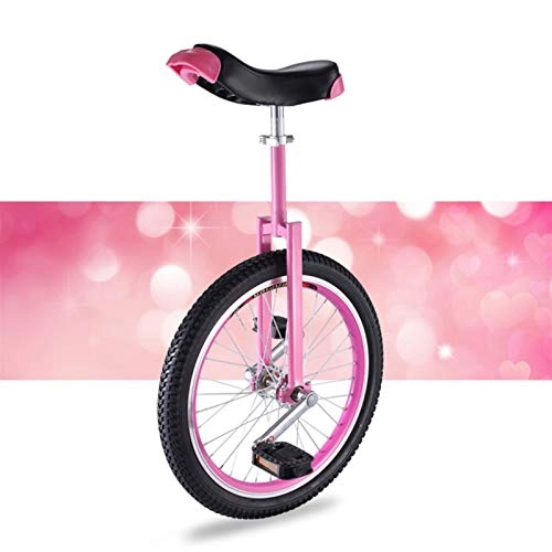 Unicycles : Pink 16 / 18 / 20 Inch Unicycle Cycling, for Girls Big Kids Teens Adult, Heavy Duty Steel Frame, For Outdoor Sports Balance Exercise Juggling (Size : 16"(40CM))