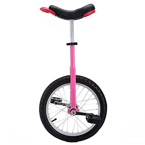 Unicycles : Pink Kids / Girls Unicycle 16 / 18 Inch, Ages 10 Years & Up, 20 Inch Unicycle For Adult, Adjustable Outdoor Unicycle With Alloy Rim Durable