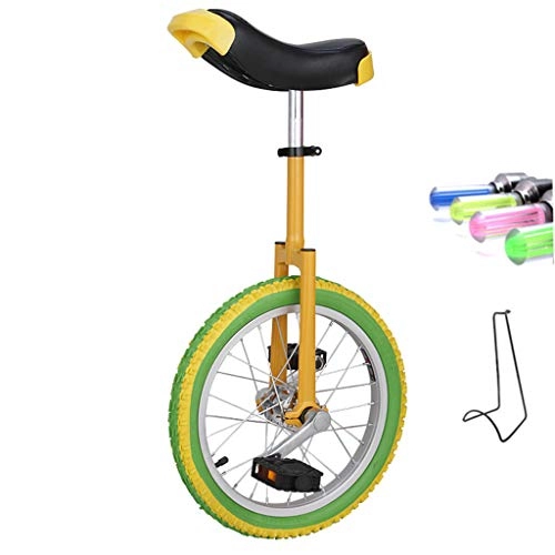 Unicycles : QHW Height-adjustable single-wheel bicycle, non-slip butyl mountain tire balance bike, available for men and women, 16in, 18in, 20in, 24in