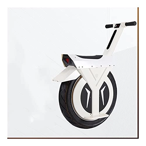 Unicycles : QIU New Unicycle Electric Scooter 500w Motorcycle Hoverboard One Wheel Scooter Skateboard Monowheel Electric Bicycle Big Wheel (Color : White 60km)