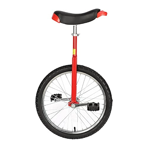 Unicycles : Queiting Bicycle Unicycle Steel Standard Non-opening Crank Bicycle Exercise to Improve Balance Exercise Adjustable Single-wheel Bicycle Suitable for Youth Cycling Exercise(Red)