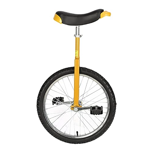 Unicycles : Queiting Bicycle Unicycle Steel Standard Non-opening Crank Bicycle Exercise to Improve Balance Exercise Adjustable Single-wheel Bicycle Suitable for Youth Cycling Exercise(Yellow)