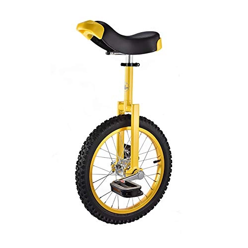Unicycles : QWEASDF Unicycle, 16" 18" Inch Wheel Unicycle Leakproof Butyl Tire Wheel Cycling Outdoor Sports Fitness Exercise Health Balance Cycling Bikes, Yellow, 18”