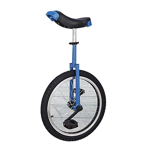 Unicycles : QWEASDF Unicycle, Chrome Wheel Unicycle Leakproof Butyl Tire Wheel Cycling Outdoor Sports Fitness Exercise, 16", 18", 20", 24", Blue, 16“