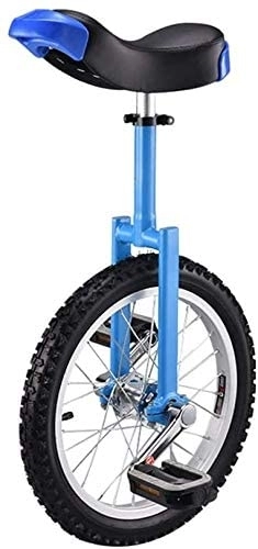 Unicycles : QWEQTYU Unicycle, Adjustable Bike 16" 18" 20" 24" Wheel Trainer 2.125" Skidproof Tire Cycle Balance Use For Beginner child Adult Exercise Fun Fitness, Blue, 16inch