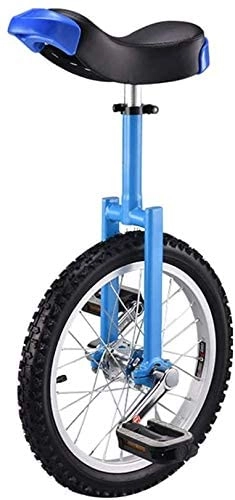 Unicycles : QWEQTYU Unicycle, Adjustable Bike 16" 18" 20" 24" Wheel Trainer 2.125" Skidproof Tire Cycle Balance Use For Beginner child Adult Exercise Fun Fitness, Blue, 18inch
