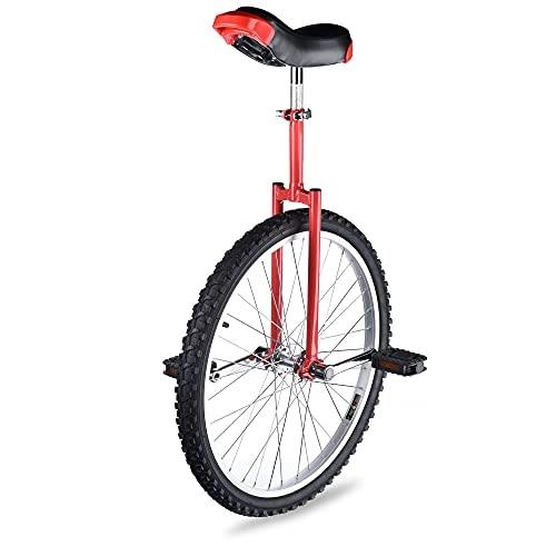 Unicycles : ReaseJoy 20" Wheel Trainer Unicycle 2.125" Skidproof Butyl Mountain Tire Balance Cycling Exercise Red