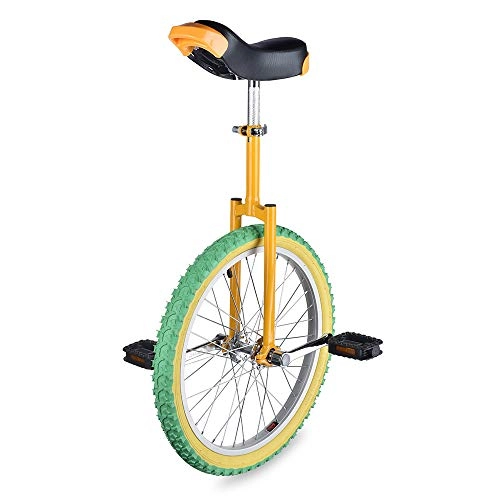 Unicycles : ReaseJoy 20" Wheel Trainer Unicycle 2.125" Skidproof Butyl Mountain Tire Balance Cycling Exercise Yellow