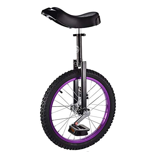 Unicycles : RYDotey Unicycle 16 / 18 Inch Single Round Children Adults Height-Adjustable Balance Cycling Exercise, Black, 16