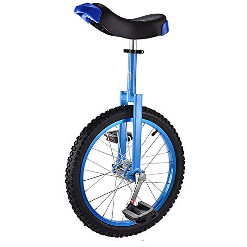 Unicycles : RYDotey Unicycle 16 / 18 Inch Single Round Children Adults Height-Adjustable Balance Cycling Exercise, Blue, 16