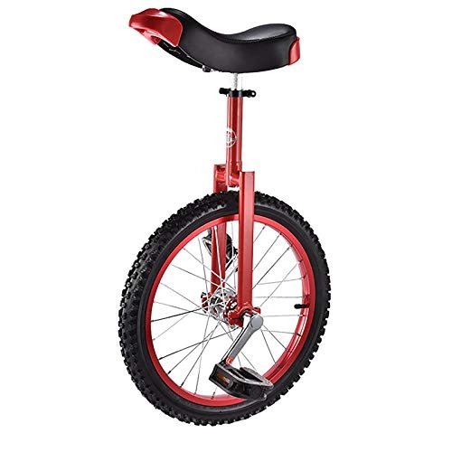 Unicycles : RYDotey Unicycle 16 / 18 Inch Single Round Children Adults Height-Adjustable Balance Cycling Exercise, Red, 16