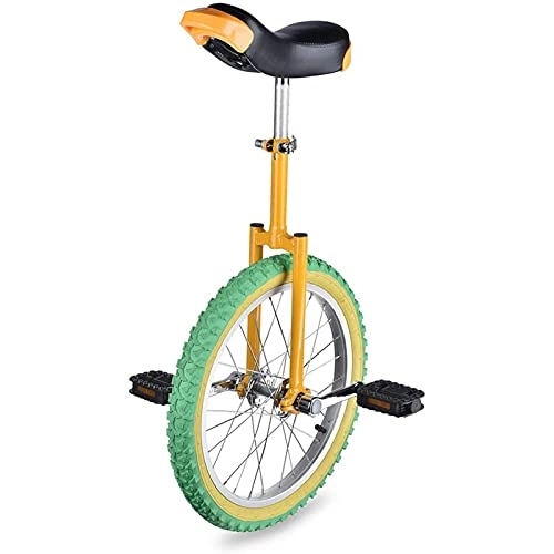 Unicycles : RYKJ-F 16" Inch Wheel Unicycles for Kids Health, Adjustable Height Seat Tire Skidproof Leakproof Bike Trainer Tire Cycling Outdoor Sports Fitness Exercise