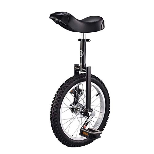 Unicycles : seveni Black 24" / 20" / 18" / 16" Wheel Unicycle for Kids / Adults, Balance Cycling Bikes Bicycle with Adjustable Seat and Non-slip Pedal, Ages 9 Years & Up (Color, Black, Size, 24 Inch Wheel), Bl.