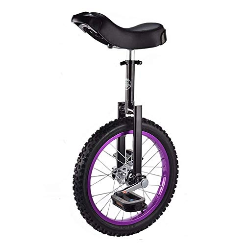 Unicycles : seveni Kids Unicycle 16-inch Wheel for Beginners 9 / 10 / 12 / 13 / 14 Year Old, Great for Your Daughter / Son, Girl, Boy Birthday Gift, Adjustable Seat (Color, Yellow), Purple