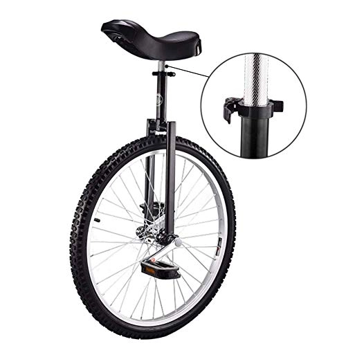 Unicycles : seveni Large Starter Adults Unicycles, with 24-Inch Big Wheels & Comfortable Seat, Big Kids / Mom / Dad / Adults Birthday Gift, Load 330 Lbs (Color, Black, Size, 24 Inch Wheel), Black, 24 Inch Wheel