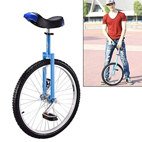 Unicycles : seveni Large Starter Adults Unicycles, with 24-Inch Big Wheels & Comfortable Seat, Big Kids / Mom / Dad / Adults Birthday Gift, Load 330 Lbs (Color, Black, Size, 24 Inch Wheel), Blue, 24 Inch Wheel