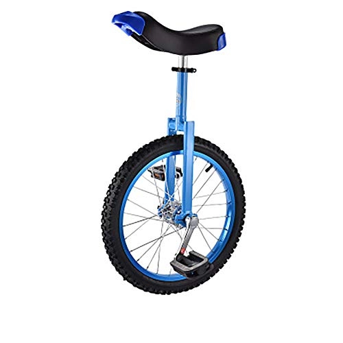 Unicycles : SHARESUN 16" 18" Inch Wheel Unicycle Leakproof Butyl Tire Wheel Cycling Outdoor Sports Fitness Exercise Health, Blue, 16