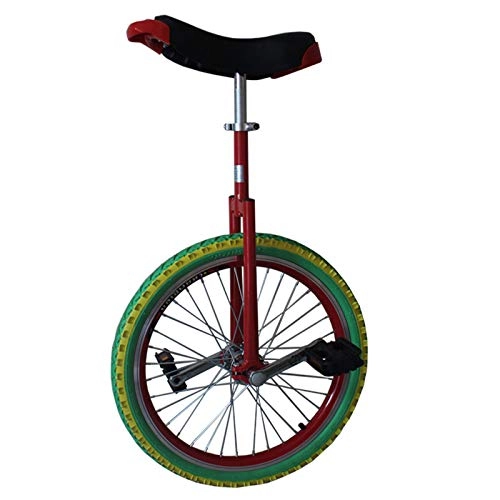 Unicycles : SJSF Y 16 / 18 Inch Unicycle with Fat Tire for Boy / Girl / Big Kids / Tall People, Unicycle with Alloy Rim Extra Wide Tire, Load 100Kg, 18