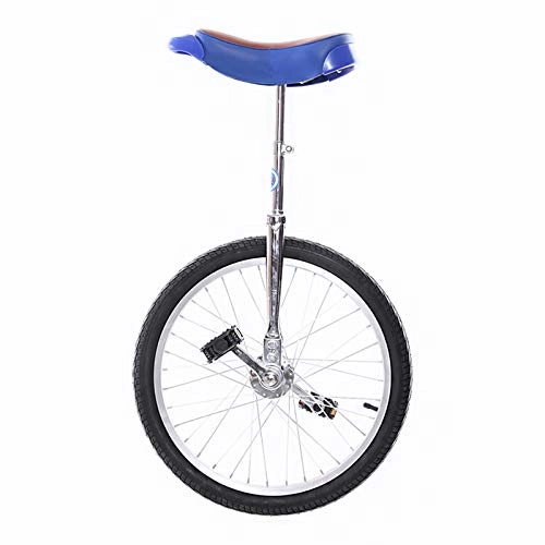 Unicycles : SJSF Y 16 / 20 / 24 Inch Classic Chrome Unicycle, Adjustable Outdoor Unicycle with Lightweight Aluminum Frame for Adult / Big Kids / Mom / Dad, Best Birthday Gift, 24“