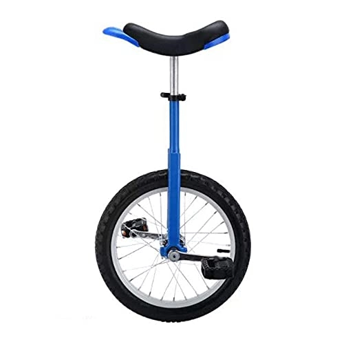 Unicycles : Small 16" Wheel Unicycle for Kids Boys Girls, Heavy Duty Steel Frame and Alloy Rim, for / Entertaining Outdoor Sports, Blue