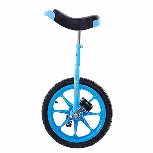 Unicycles : Small 16"Wheel Unicycle for Kids Boys Girls, Perfect Starter Beginner Uni-Cycle, Balance Bike Color Circle Adult Children Competitive Fitness Unicycle, Blue