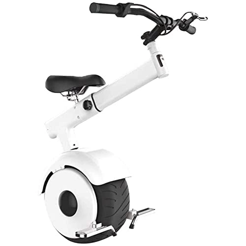 Unicycles : SPLD Portable Folding Electric Unicycle, 800W 15Km / H, Somatosensory And Gas E-Scooter, 10-Inch Tires(25km, White)