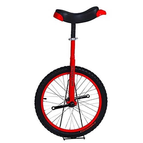 Unicycles : SSZY 18" Inch Wheel Unicycle for Kids / Child, Leakproof Tire Wheel Outdoor Cycling, Beginners Height 140-150cm, Age 6 / 7 / 8 / 9 / 10 Years Old (Color : Red)