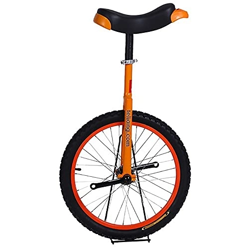Unicycles : SSZY 20inch Unicycle for Kids / Beginners / Adult, Teenagers Balance Cycling with Skidproof Tire, 12 / 13 / 14 / 15 / 16 Years Old Child Unicycles, Height 150-175cm (Color : Orange)