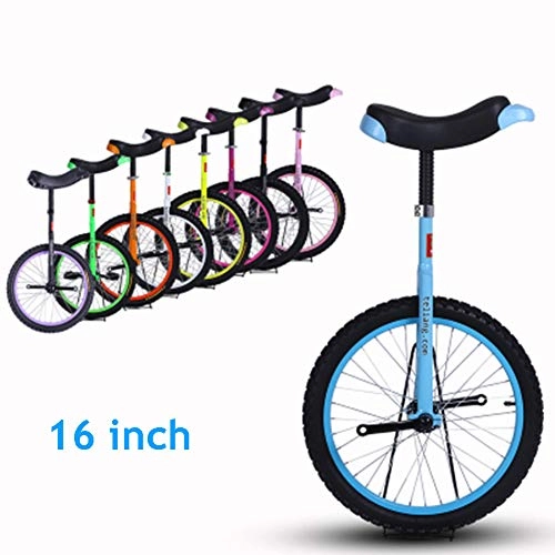 Unicycles : SYCHONG 16 Inchs Children's Acrobatic Unicycle Balance Car, Anti-Sliding Anti-Wear Pressure Anti-Drop Anti-Collision, Blue