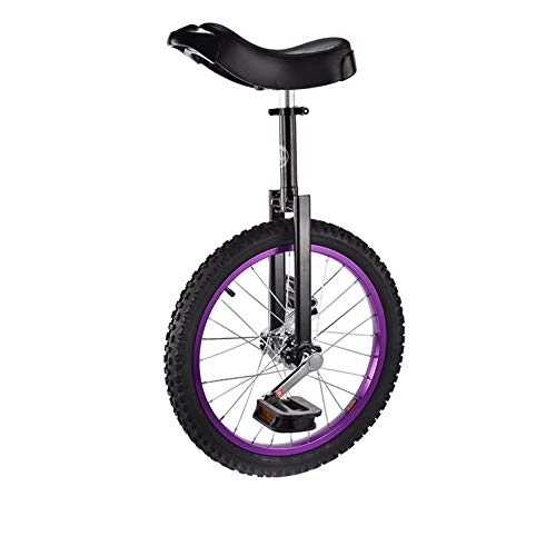 Unicycles : SYCHONG 18" Inch Wheel Unicycle Leakproof Wheel Cycling Outdoor Sports Fitness Exercise Health, Purple