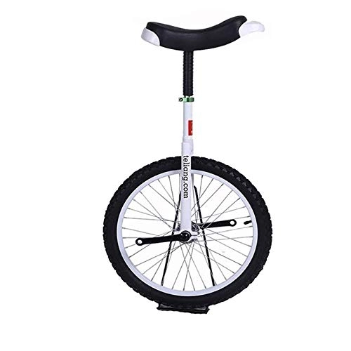 Unicycles : TTRY&ZHANG Adults Unicycle 24inch Wheel, with Non-slip Pedals, Unicycle Bicycle for Female / Male / Teens / Big Kids, User 175-195cm (Color : WHITE)