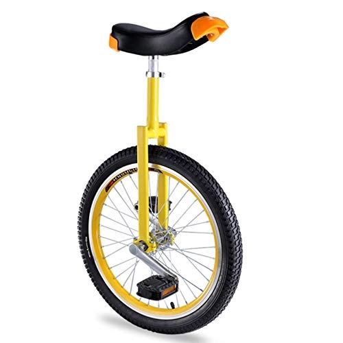 Unicycles : TTRY&ZHANG Unicycles for Kids Child / Age  7-15  Years  Old, 16 Inch Adjustable Wheel Unicycle with Alloy Rim & Stand, User Height 125-155 cm, Yellow