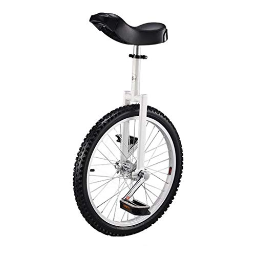 Unicycles : TX Children Unicycle Adult Balance Bike 20 Inch Sports Bicycle Pneumatic Tire, White