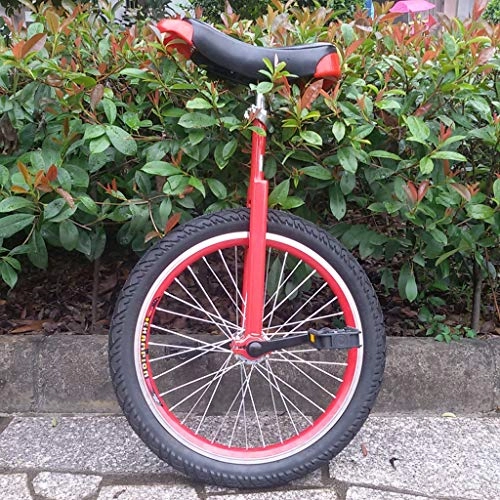 Unicycles : TXTC Unicycle Acrobatics Bike Outdoor Sports Fitness Exercise Pedal Bike, adultsand Kids Bike, balance Bike With Ergonomic Saddle And Aluminum Alloy Buckle, 16inch (Color : Red)