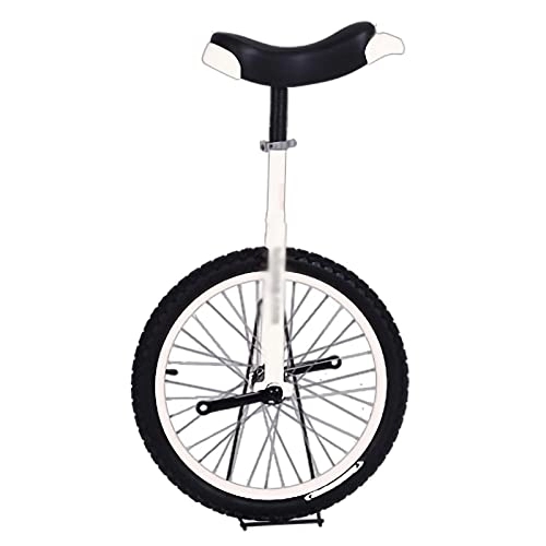 Unicycles : Unicycle 18 Inch Wheel 45Cm With Aluminum Alloy Rim, Mountain Balance Cycling Bikes Outdoor Sports Fitness Exercise (White) (Color : White, Size : 18Inch) Durable