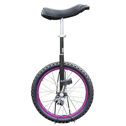 Unicycles : Unicycle 20In Adult'S Trainer Unicycle，One Wheel Bike With Alloy Rim For Unisex Adult / Big Kids / Mom / Dad With Height Of 1.65M - 1.8M, Load 150Kg (Color : Purple)