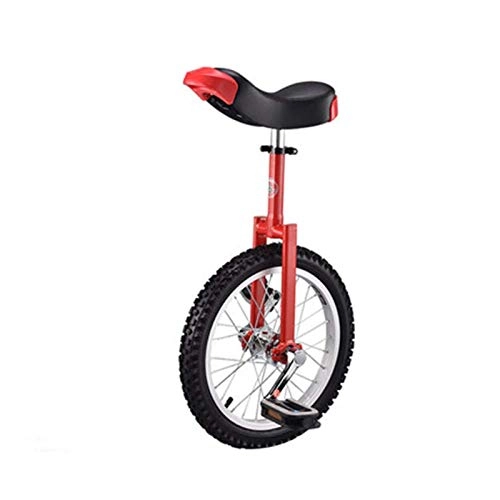 Unicycles : Unicycle, Adjustable Bike 16" 18" 20" Wheel Trainer 2.125" Skidproof Tire Cycle Balance Use For Beginner Kids Adult Exercise Fun Fitness red 18 inch
