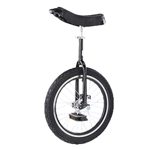 Unicycles : Unicycle, Adjustable Saddle Skidproof Mountain Tire Professional Balance Cycling Exercise Bike Suitable Height 140-165CM / 18 inches / Black