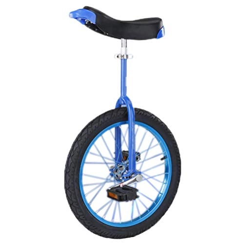 Unicycles : Unicycle, Adjustable Saddle Skidproof Mountain Tire Professional Balance Cycling Exercise Bike Suitable Height 140-165CM / 18 inches / Blue
