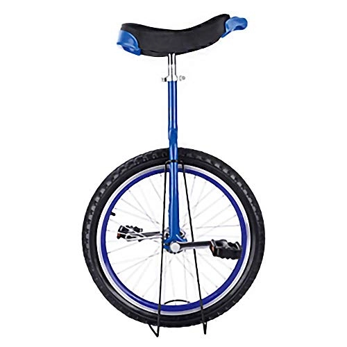 Unicycles : Unicycle, Adjustable Skidproof Acrobatics Competition Single Wheel Balance Cycling Exercise Contoured Ergonomic Saddle for Kids Beginners / 20 Inches / Blue