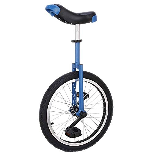 Unicycles : Unicycle, Aluminum Alloy Rim Frame Balance Cycling Exercise Acrobatic Art Bike Wheel Contoured Ergonomic Saddle Max Loadbearing 80KG / 16 inch / Blue