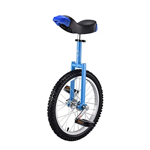 Unicycles : Unicycle Bicycle Balance Bike For Adult Children Single Wheel Kids Bike For Fitness Travel Acrobatics Unicycle, Ergonomic Saddle, 18 / 20 / 24 Inch (Color : 18inch-Blue)