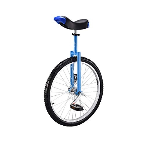Unicycles : Unicycle Bicycle Balance Bike For Adult Children Single Wheel Kids Bike For Fitness Travel Acrobatics Unicycle, Ergonomic Saddle, 18 / 20 / 24 Inch (Color : 24inch-Blue)