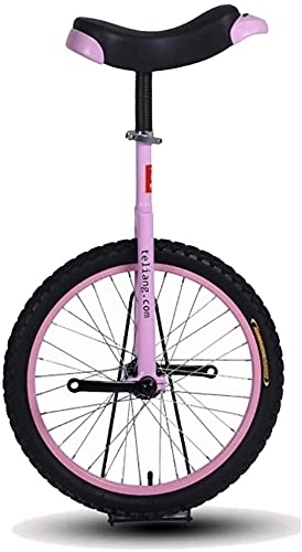 Unicycles : Unicycle Bike Unicycle 14 / 16 / 18 / 20 Inch Mountain Bike Wheel Frame Unicycle Cycling Bike With Comfortable Release Saddle Seat For Kids / Adult / Teen, Pink