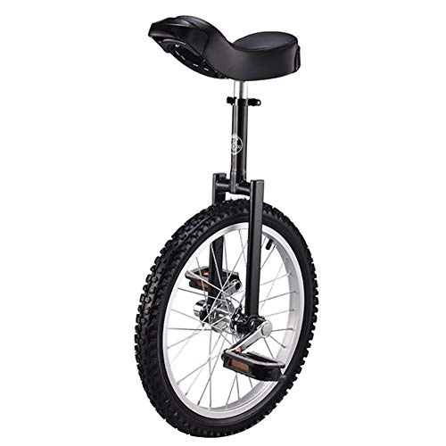 Unicycles : Unicycle Black Kid'S / Adult'S Trainer Unicycle With Ergonomical Design, Height Adjustable Skidproof Tire Balance Cycling Exercise Bike Bicycle (Size : 20Inch)