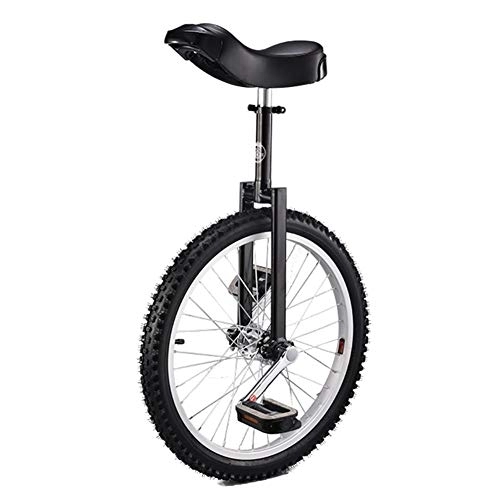 Unicycles : Unicycle Black Kid'S / Adult'S Trainer Unicycle With Ergonomical Design, Height Adjustable Skidproof Tire Balance Cycling Exercise Bike Bicycle (Size : 24Inch)