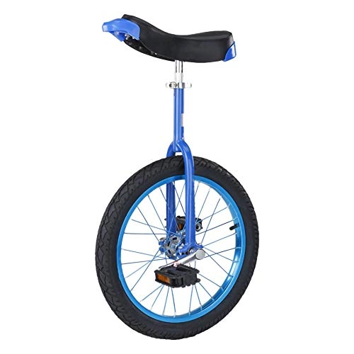 Unicycles : Unicycle, Children Adjustable Single Wheel Balance Bike Adult Acrobatics Props Competitive Exercise Bicycle Carrying Capacity 400 KG / 16 inches / Blue