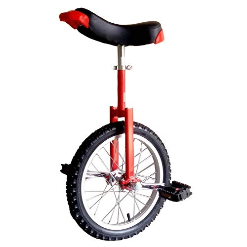 Unicycles : Unicycle, Children Balance Bike Acrobatics Props Competitive Fitness Exercise Bicycle Adjustable Contoured Ergonomic Saddle / 16 inches / red